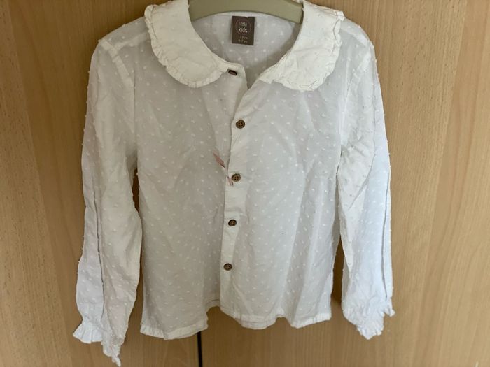 white long sleeve shirt girl 6/7 years 122cm