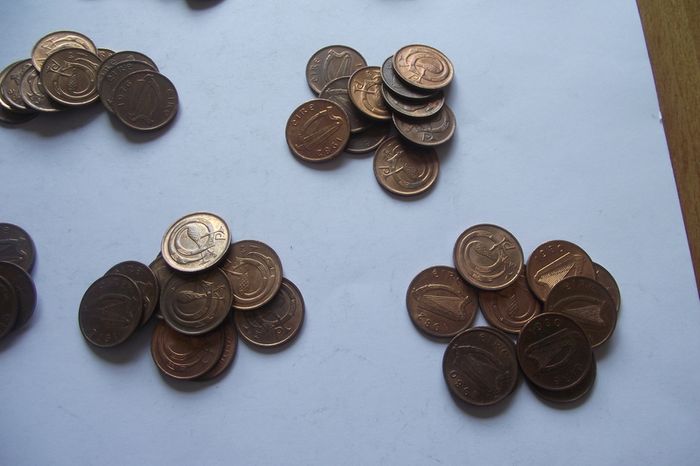 100 Coins@Irish Half Penny. Nice Condition.Decimal Issues