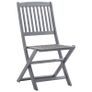 Folding Outdoor Chairs 6 pcs Solid Acacia Wood Image 4