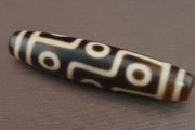 Antique 9 Eyes Himalayan Tibetan Agate Dzi Bead Amulet Pendant