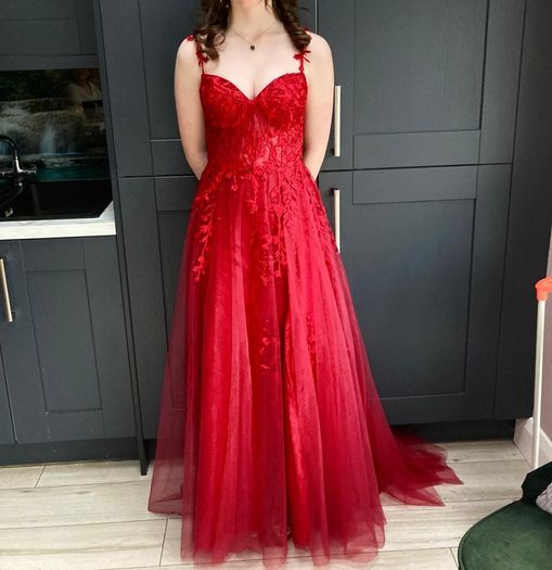 Debs Or Ty Ball Dress and beautiful mid heel silver shoes