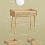 Dressing Table Boho Style  with adjustable Mirror with lighting Image 4
