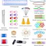 Crochet Hooks Set 100pcs Knitting Tool Accessories with Pink Case Image 5
