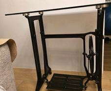 Antique sewing machine zinger table