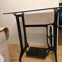 Antique sewing machine zinger table