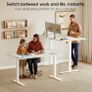 Electric Standing Desk, 120cm U Shaped Height Adjustable Desk with 3 Memory Smart Panels Image 4