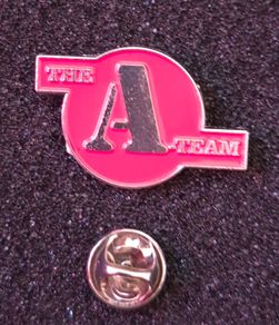 The A- Team, pin back badge.