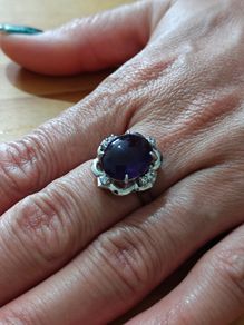 Sterling Silver Ring - Size R - Stamped for Silver (S08)