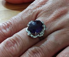 Sterling Silver Ring - Size R - Stamped for Silver (S08)