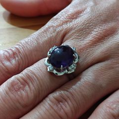 Sterling Silver Ring - Size R - Stamped for Silver (S08)