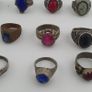 Antique Mix Rings Treasure 15 Assorted Brass Designs Image 10