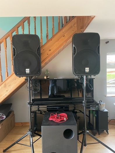 DJ PA system & lights