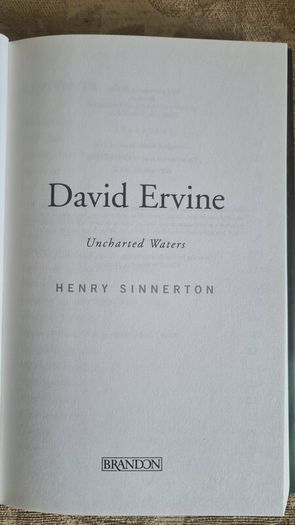 David Irvine. Uncharted Waters. By Henry SINNERTON. FIRST EDITION. Hardback With Dustjacket In Very Good Condition.