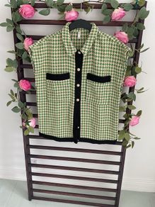 gilet Bnwot Pulz brand houndstooth gilet /waistcoat