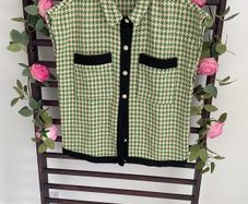 gilet Bnwot Pulz brand houndstooth gilet /waistcoat