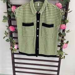 gilet Bnwot Pulz brand houndstooth gilet /waistcoat
