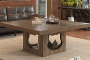 Industrial Square Coffee Table with Storage,Wood Coffee Table for Living Room,90cm