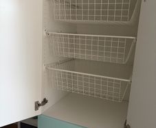 Kids wardrobe SMASTAD / PLATSA white/turquoise  Wardrobe with 4 drawers and baskets 60x57x181cm