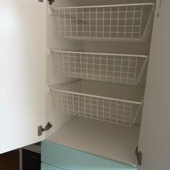Kids wardrobe SMASTAD / PLATSA white/turquoise  Wardrobe with 4 drawers and baskets 60x57x181cm