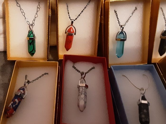 selection of more home made necklaces