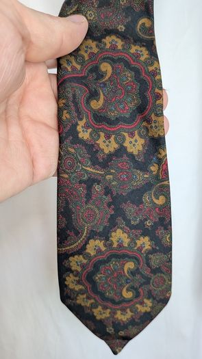 Christian Dior Tie Paris Paisley Silk Mens Vintage Designer Necktie Italy