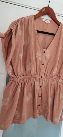 SLOWLOVE blush boho top Sz L (Fit 10-12UK) - 89 (New)