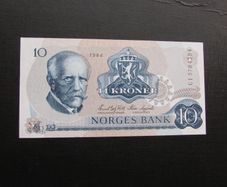 Norway 1984.10 Kroner.Uncirculated Banknote.