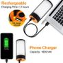 LED Camping Lights, CT CAPETRONIX Rechargeable Camping Lanterns with 400LM 5 Light Modes Water-Resistant, Portable Emergency Tent Lights for Camping Power Cuts 2-Pack, Orange (FREE POSTAGE) Image 5
