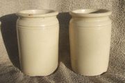 Two antique stoneware jars (c.1910s) - both in excellent undamaged condition (5.5" height)