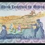 Malta - 5 Liri 1967 (1986) Banknote P 38 (UNC) Image 2
