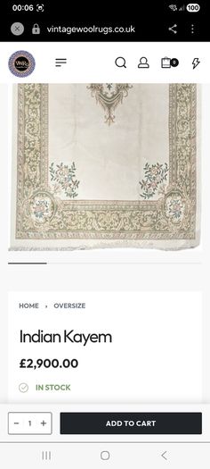 Antique Indian Large Wool Rug