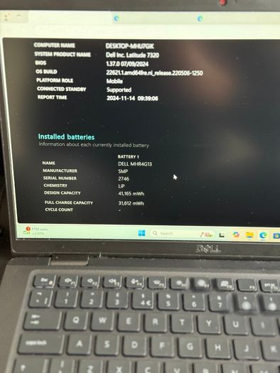 Dell Latitude 7320 Laptop i5/16GB/256SSD/FHD