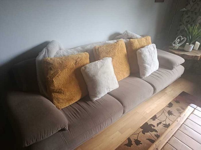2 & 3 Seater Taupe/Fawn Sofa Set