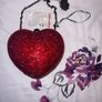 Heart Shaped Crystal Diamonte Bag BNWT Image 8