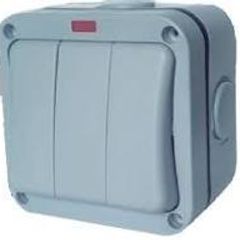 3 Gang Outdoor Switch IP66 with Neon