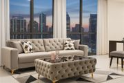 Long Chester Lux Coffee Table Velvet 103x63x45 cm