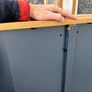 IKEA SKRUVBY Sideboard  (Black-Blue / Oak effect) Image 3