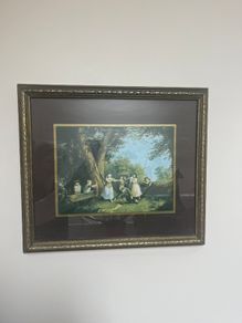 Framed Decorative Print   Country Scene