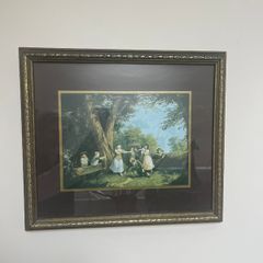 Framed Decorative Print   Country Scene
