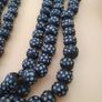 Antique Venetian Style Dotted Skunk Glass Beads Strands 10-12mm Image 6