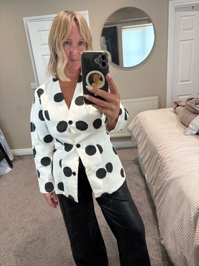 monochrome blazer