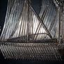3D Silver Galera "La Reale" Francia 1680 on leather frame Image 4