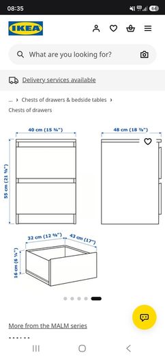 bedside lockers