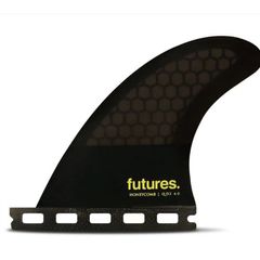 Futures QD2 4.00 Medium Symmetrical Foil Honeycomb Quad Rear Surfboard Fins