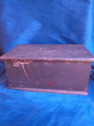 Rustic Vintage Wooden Box Carpenter Tool Tray Brass Handle