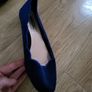 blue velvet flat shoes Image 3
