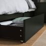 King size bed frame with drawers in Black Image 4