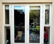 Carlson patio doors with side panels