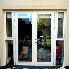 Carlson patio doors with side panels