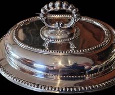 Antique Edwardian Enttree  dish and lid